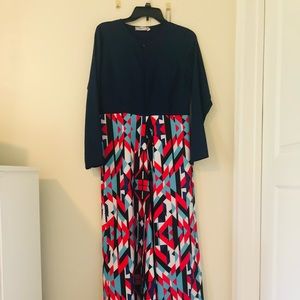 Colorful Geometric Maxi Dress